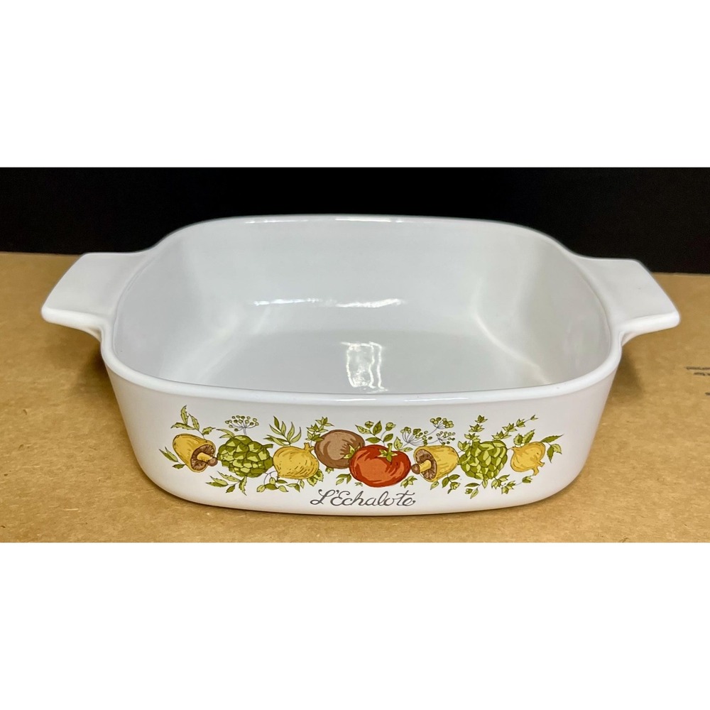 Vintage Corning Ware Casserole Dish 1‎ Quart A-1-B L'Echalote Spice of Life USA